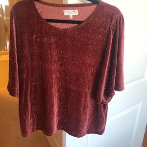 Madewell x texture and thread velvet top